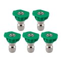 Clean Strike Pressure Washer Spray Nozzle Tips, 25-Degree Green, 1/4 Inch 5PK (3.0 Orifice) CS-1036